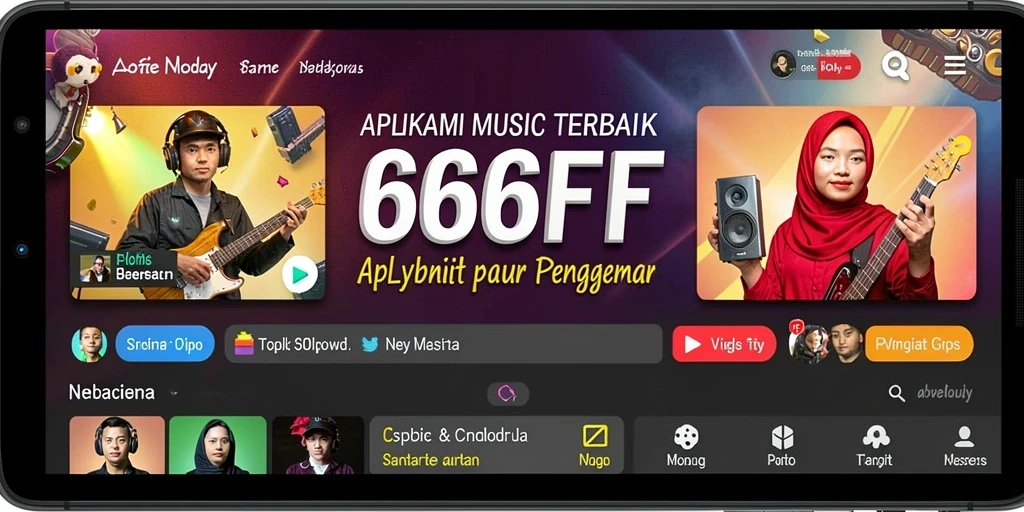 Tampilan gameplay <strong>666FF</strong> dengan fitur musik yang menarik.