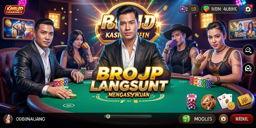 Tampilan gameplay Live Casino yang mendebarkan di BROJP.