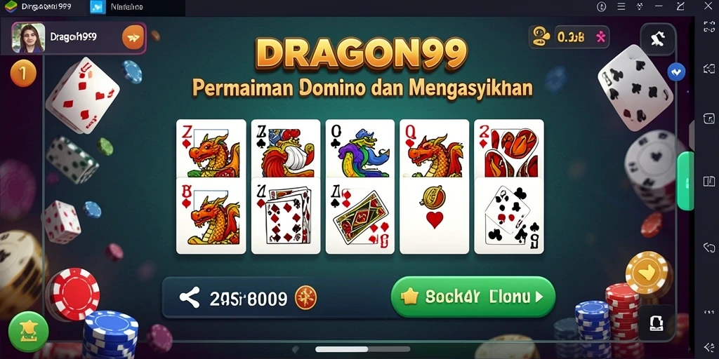 Screenshot permainan DRAGON99 menampilkan momen seru bermain Domino.
