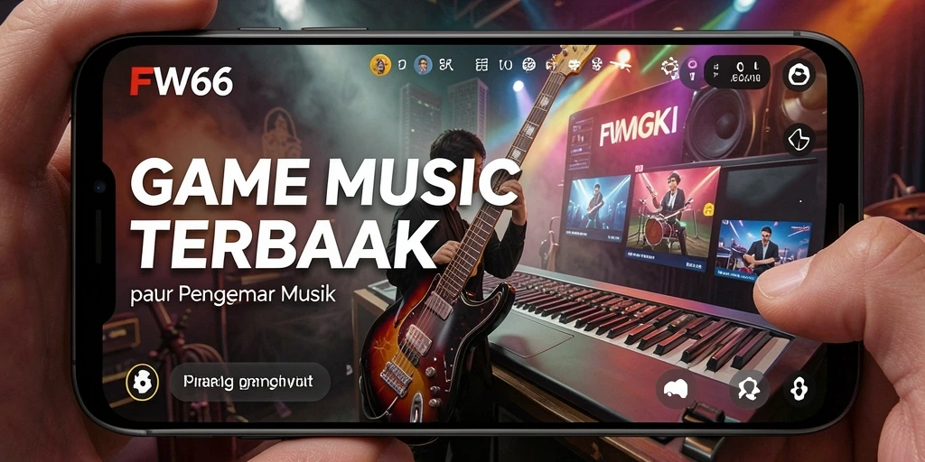 Tampilan utama FW66 menunjukkan momen seru dan interaktif dalam bermain musik.