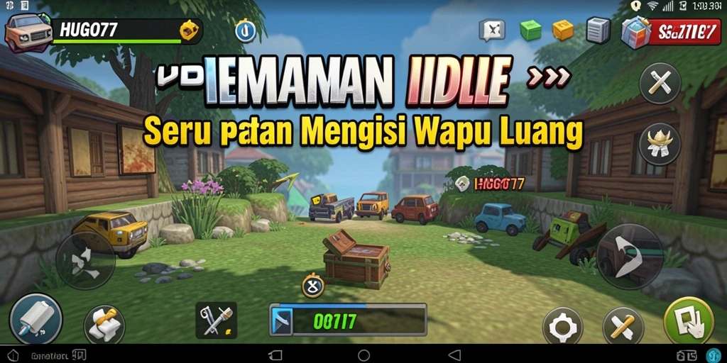 Tampilan menarik saat bermain HUGO77 dengan gameplay Idle yang santai.