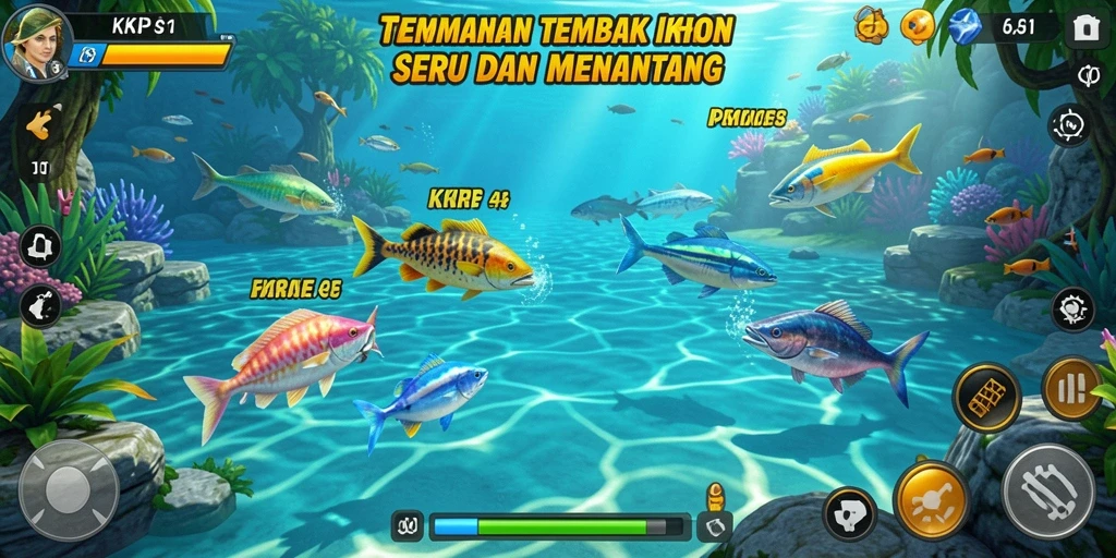 Screenshot permainan Tembak Ikan KKRP yang seru dan mengasyikkan.