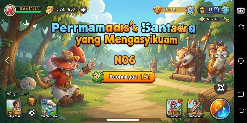 Screenshot utama N06 menampilkan gameplay santai yang mengasyikkan.