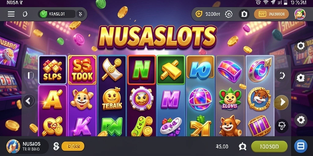 Tampilan gameplay NUSASLOTS yang menarik dan penuh warna.