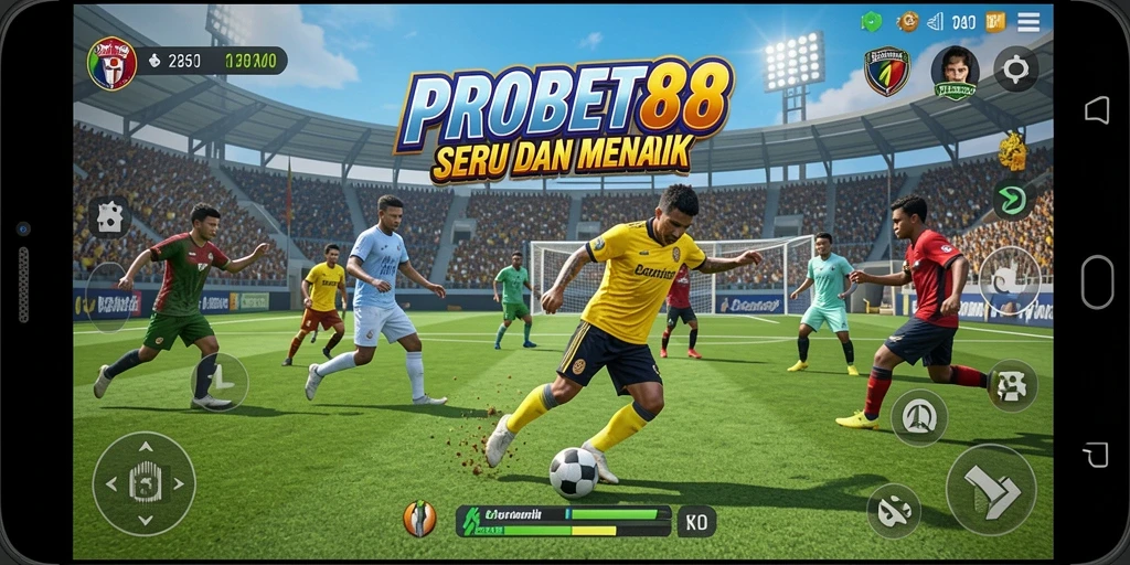 Tampilan gameplay PROBET88 dengan aksi olahraga yang menarik.