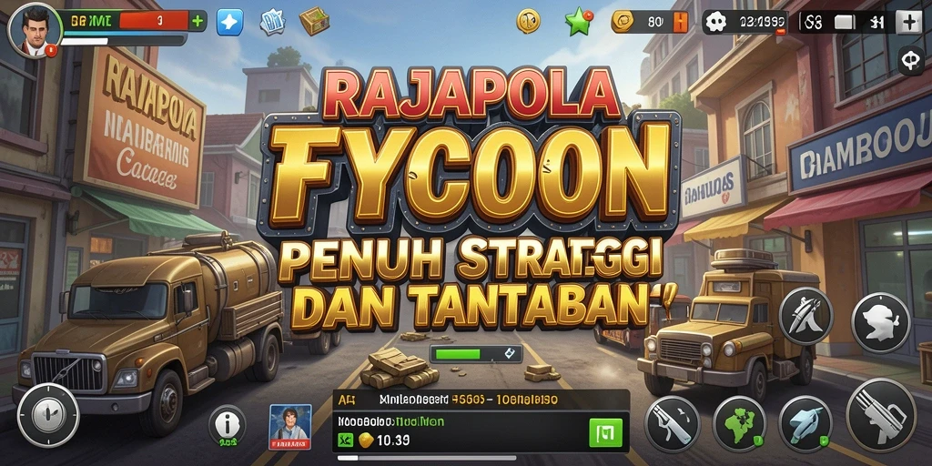 Screenshot utama RAJAPOLA menampilkan antarmuka manajerial yang menarik.