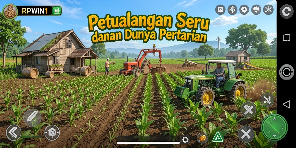 Screenshot gameplay RPWIN1 menampilkan aktivitas bertani yang seru dan mengasyikkan.