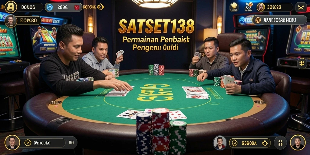 Gameplay Poker seru dengan interaksi antar pemain yang menyenangkan.