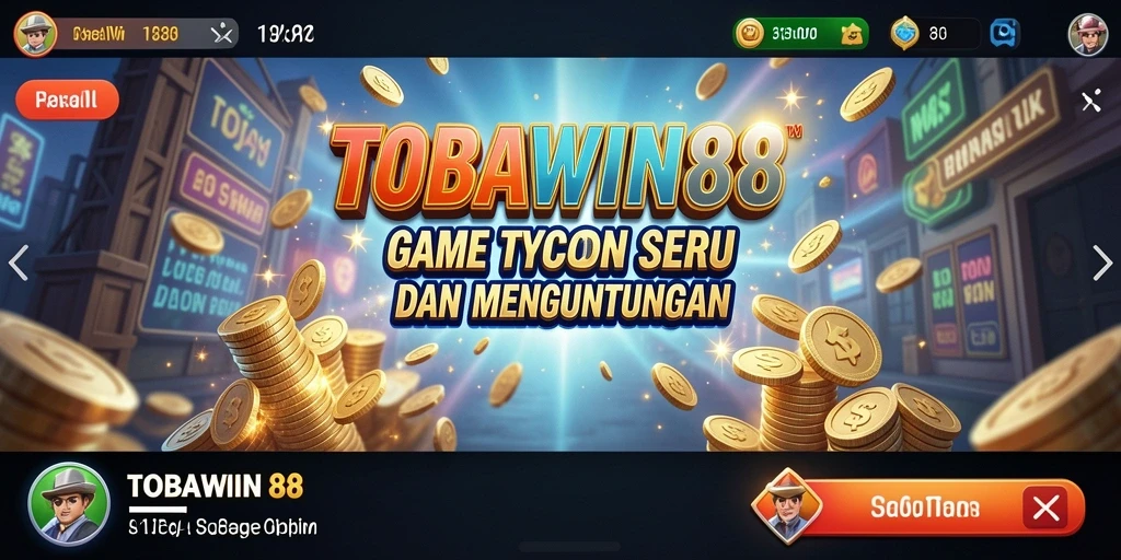 Tangkapan layar gameplay TOBAWIN88 menampilkan pengalaman Tycoon yang menarik.