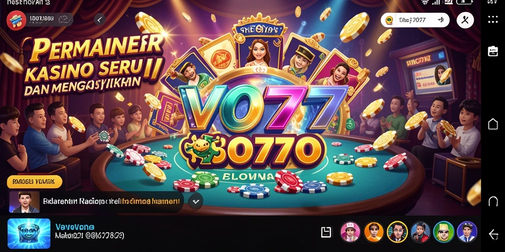 Screenshot VO777 menampilkan gameplay seru dengan berbagai pilihan permainan kasino.